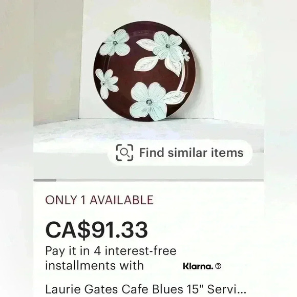 Laurie Gates Cafe Blues, large serving bowl - Picture 8 of 8